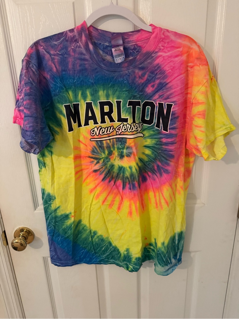 Tie-Dye Cotton Tee with Multicolor Swirl